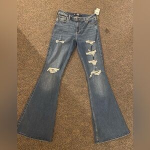 NWT distressed hollister flare jeans